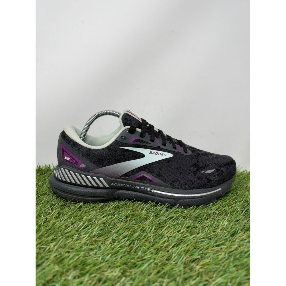Brooks Adrenaline GTS 23 Shoe Women 8 Wide Purple Sneaker Running Walking Casual
